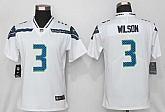 Women Nike Seattle Seahawks 3 Wilson White Vapor Untouchable Limited Jersey